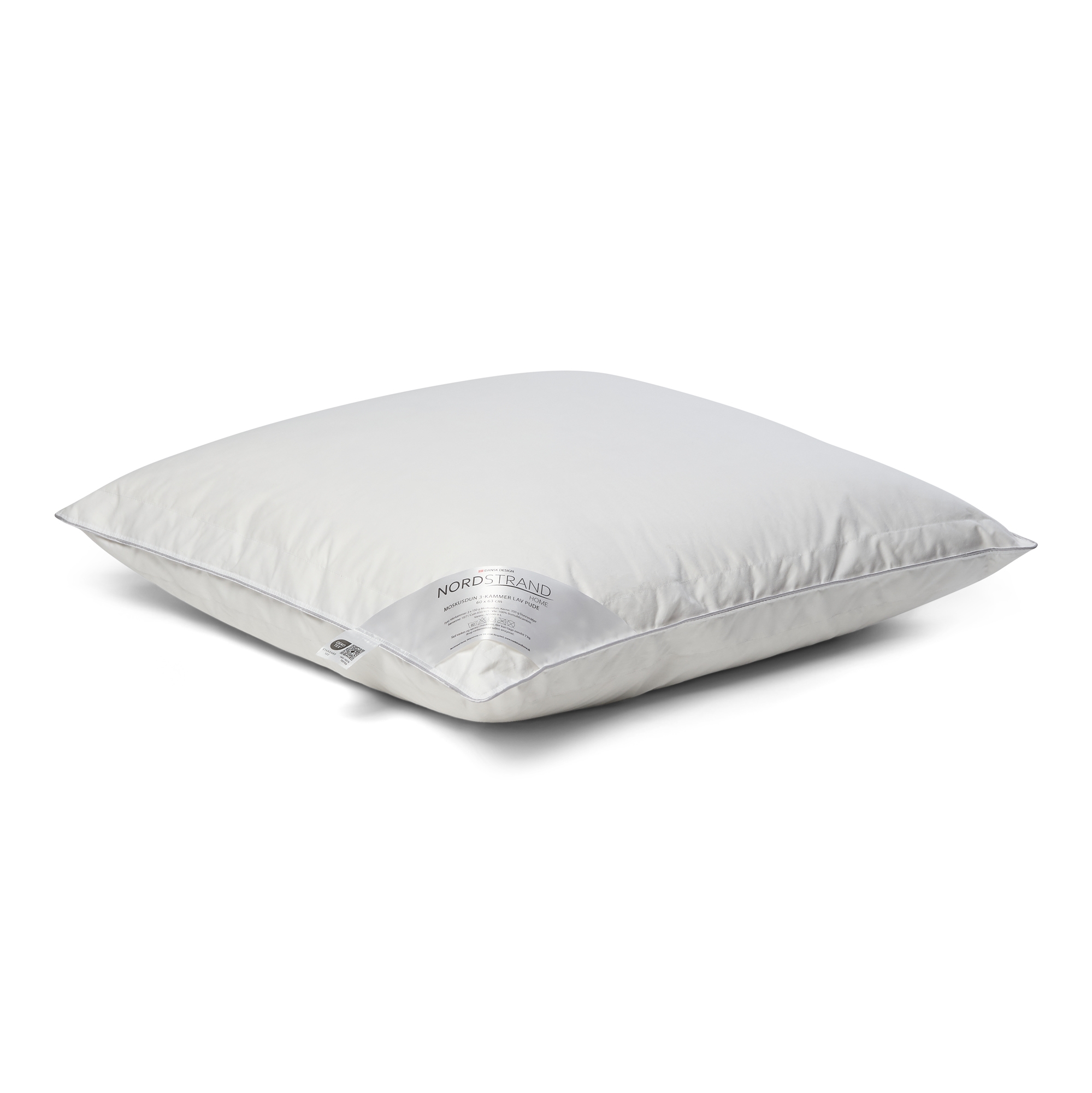 Moskusdun hovedpude - Lav dunpude - 3 kammer pude - 60x63 cm - Nordstrand Home Moskusdun hovedpude - Lav dunpude - 3 kammer pude - 60x63 cm - Nordstrand Home