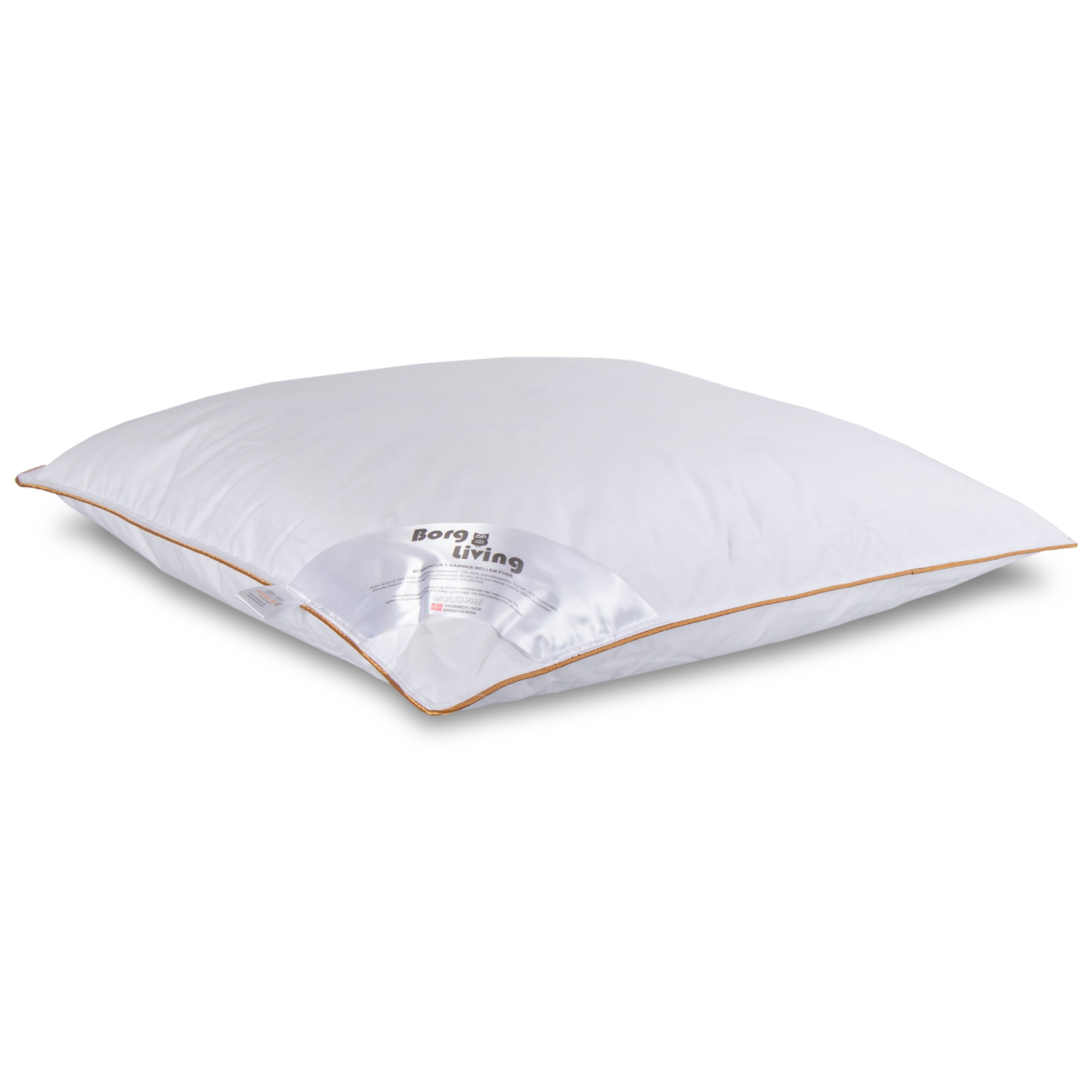 Moskusdun hovedpude - Mellem - 50x60 cm - 3 kamre hovedpude - Borg Living Moskusdun hovedpude - Mellem - 50x60 cm - 3 kamre hovedpude - Borg Living