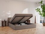Nordic Dream Mira Seng 200x200 cm – Mocha med Opbevaring