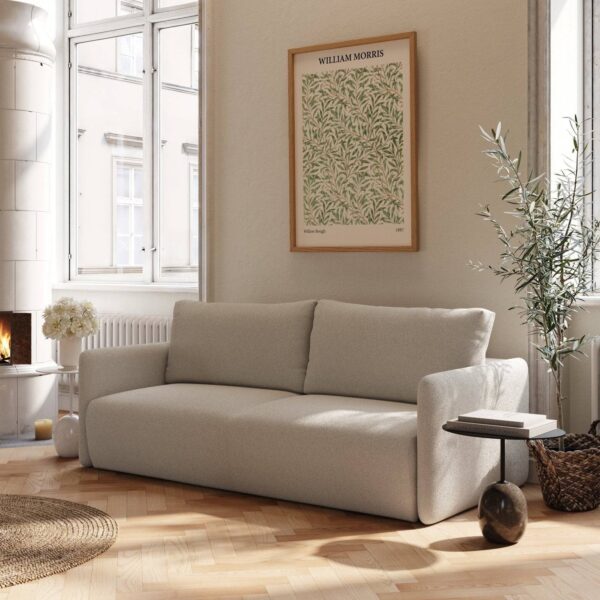 Cora Sovesofa 140x200 cm - Bouclé Beige - Nordic Dream