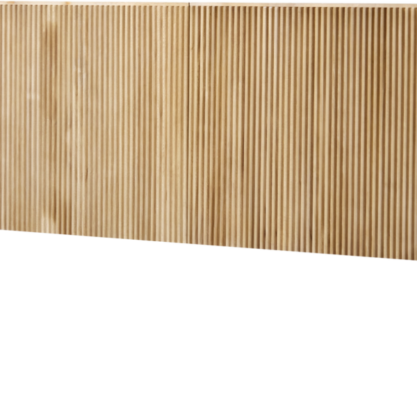 Horsens sengegavl i brun bøgetræ – H108,5 x B163,5 cm