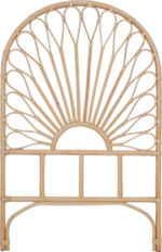 Bacan90 sengegavl i brun rattan – H141 x B90 cm
