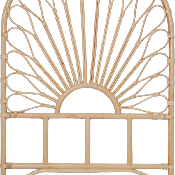 Bacan90 sengegavl i brun rattan – H141 x B90 cm