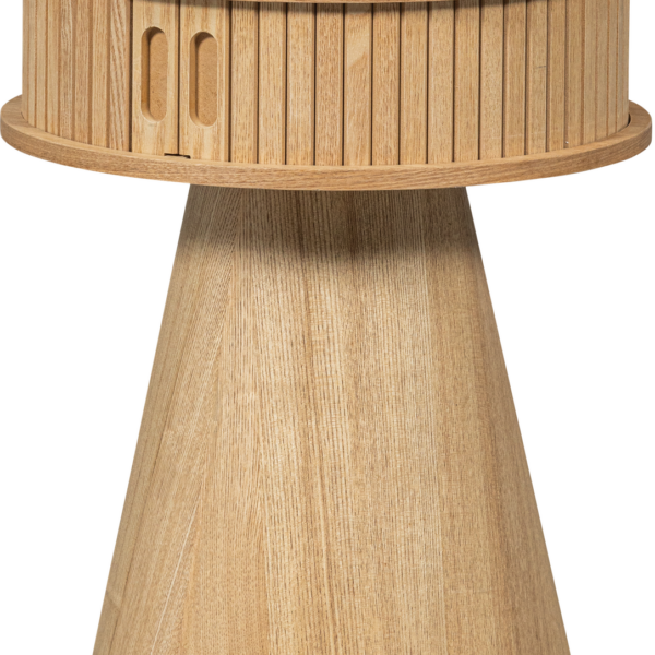 Natbord/sengebord WOOOD Collection - poppeltræ/MDF, lys natur, H46xB38xD38 cm