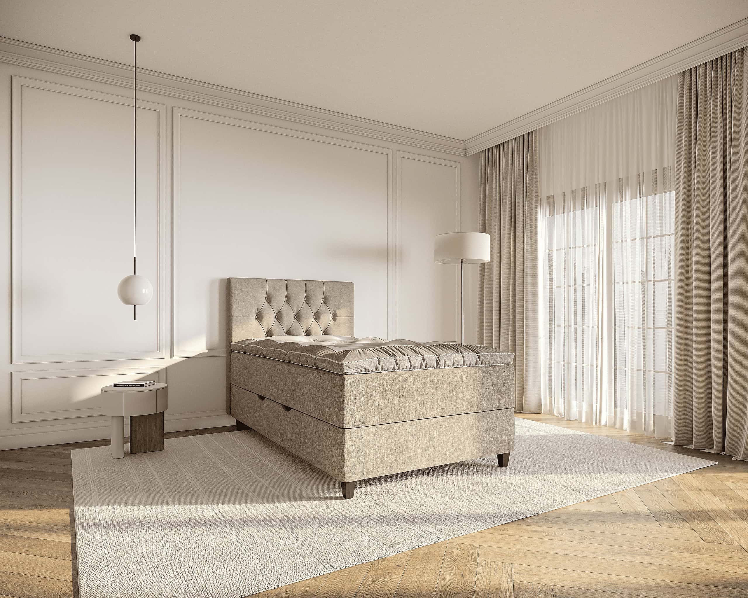 Otterup opbevaringsseng - 90x200 - Lys sand (Verita03) Otterup opbevaringsseng - 90x200 - Lys sand (Verita03)