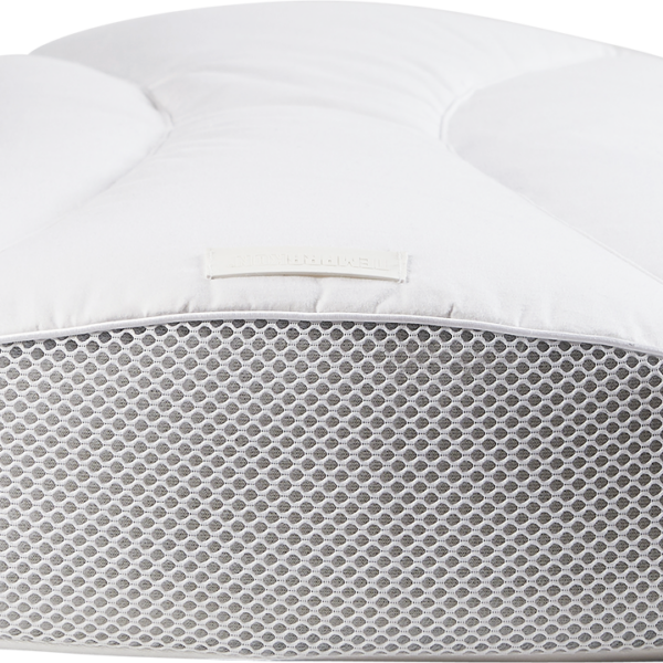 Pude/hovedpude Temprakon X-ZONE 38x59 cm - TempraCool Cambric 100% bomuld, 100 g andedun & skumkerne, hvid