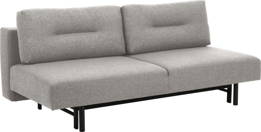 Malling Sovesofa i Lysegrå Stof med Sort Stålstel - 200 cm