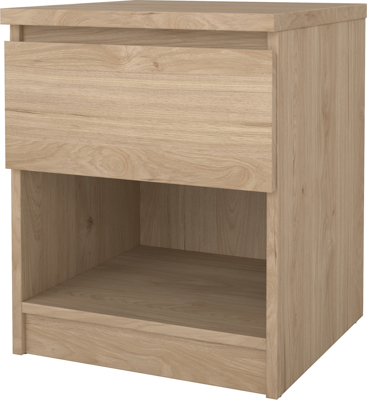 Sengebord Vesterholm Naia natbord Jackson Hickory FSC 49,5x40,4x40 cm med skuffe og åben hylde Sengebord Vesterholm Naia natbord Jackson Hickory FSC 49,5x40,4x40 cm med skuffe og åben hylde