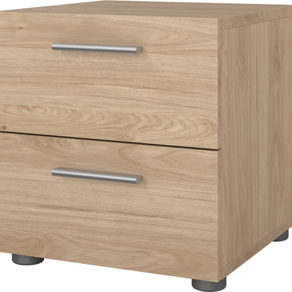 Sengebord Vesterholm Pepe natbord, Jackson Hickory, 2 skuffer, FSC, H42 x B40 x D40 cm
