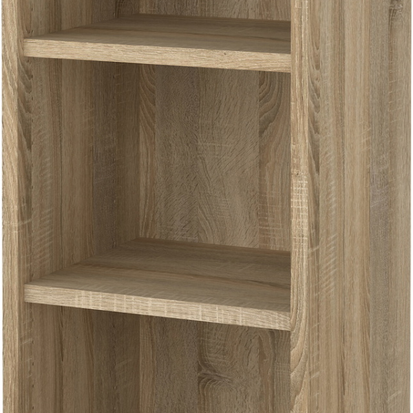 Sengebord Vesterholm Prima natbord/mini bogreol natur egestruktur H113xB47xD40 cm