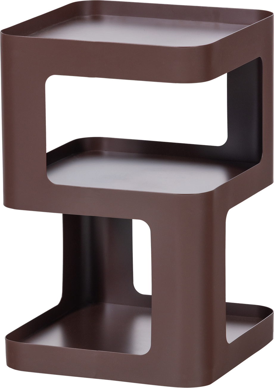 Sengebord/Sidebord WOOOD Collection, pulverlakeret metal, lilla/brun, H54xB35xD35 cm Sengebord/Sidebord WOOOD Collection, pulverlakeret metal, lilla/brun, H54xB35xD35 cm