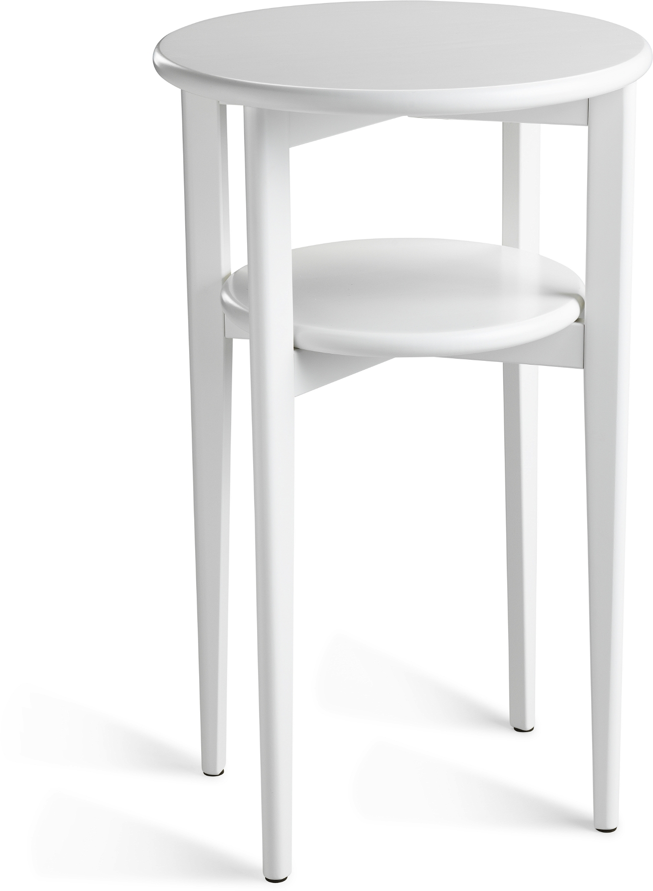 Sengebord/natbord Oscarssons Möbel Mira i MDF og massiv birk hvidlak med hylde D39 x H65 cm Sengebord/natbord Oscarssons Möbel Mira i MDF og massiv birk hvidlak med hylde D39 x H65 cm