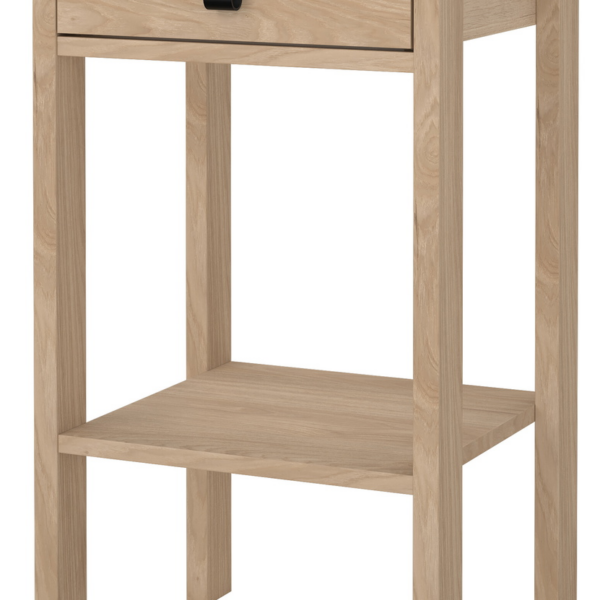 Sengebord/natbord Vesterholm Lunor Jackson Hickory H70 cm 1 skuffe FSC-spånplade