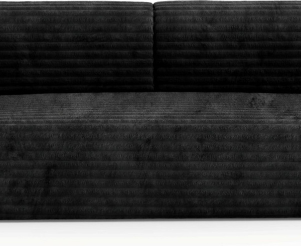 Sovesofa Maison Vellé Calira 3-personers, sofa-seng i TILIA 100 ribbet stof, soveflade 200x155 cm, opbevaring, fuldpolstret