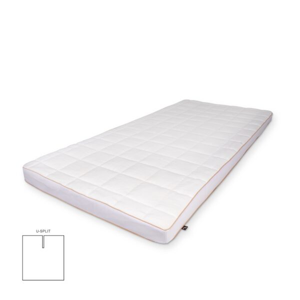 U-split topmadras 160x200 cm 8 cm høj - NASA Memoryskum - Ergonomisk topmadras - Borg Living trykaflastende madras