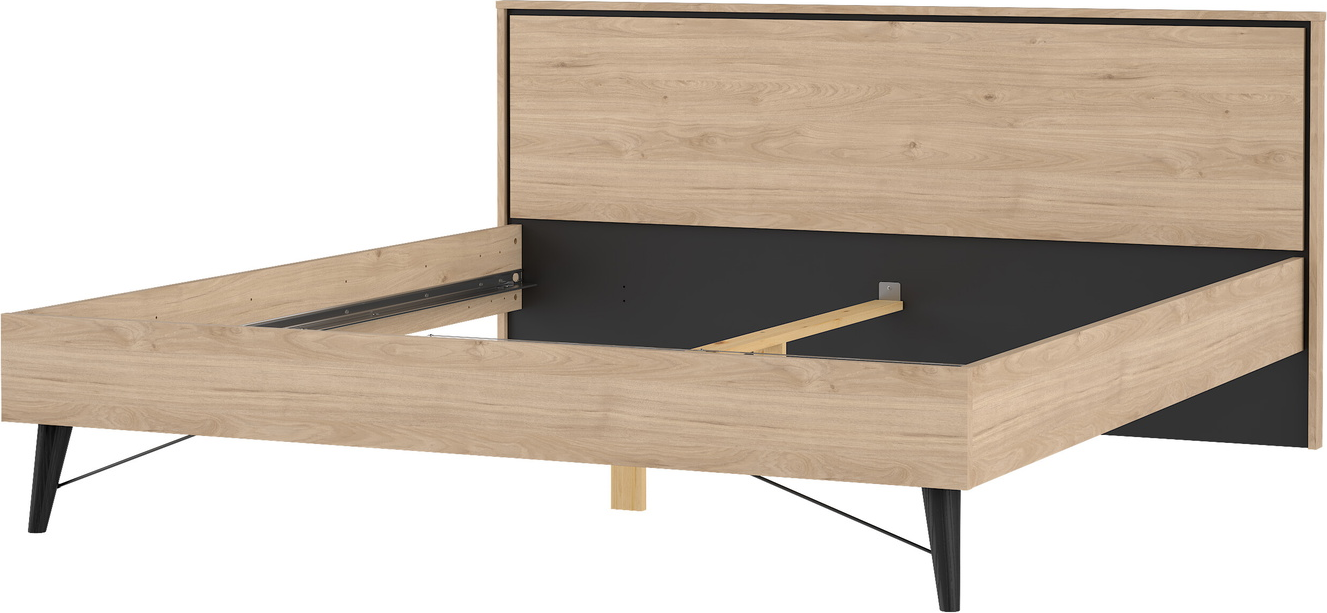 VH4NYUSGUA_1761735486_primaerbillede.png Askø Sengeramme 180x200 cm – Jackson Hickory, uden Lamelbund