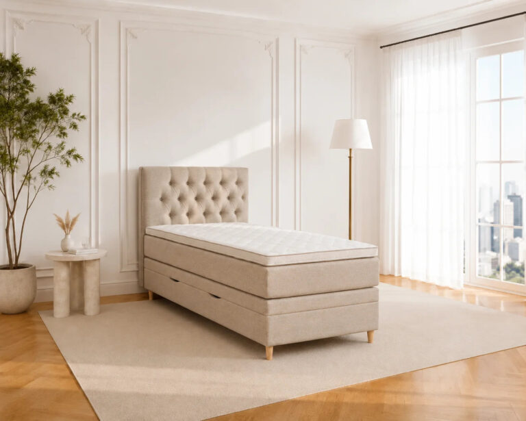 Vissenbjerg Opbevaringsseng - 90x200 - Lys sand (Verita03)