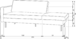 Rodeo Daybed i Cognac Ecoleather - Venstrevendt, 203 cm