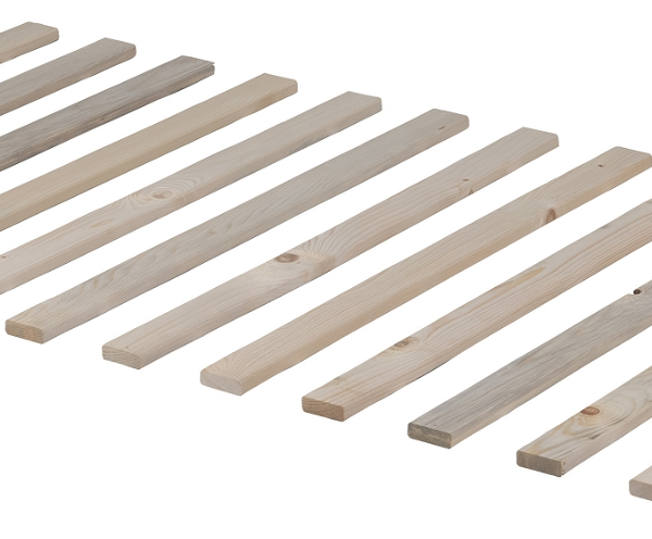 Slatted Lamelbund 90x200 cm i Nåletræ med 14 Lameller