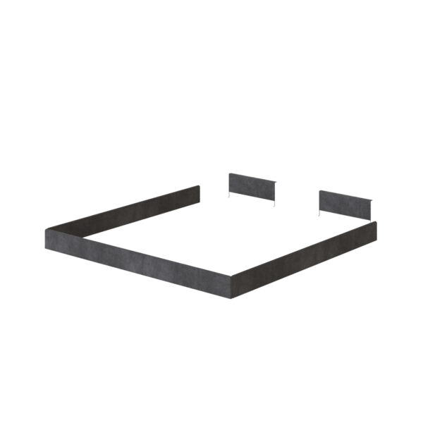 Sengeramme til M1 skabsseng 180 cm – polstret ramme i 88 farver