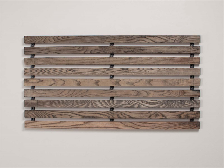 2Easy sengegavl i røget egetræ og metal – H77 x B140 cm