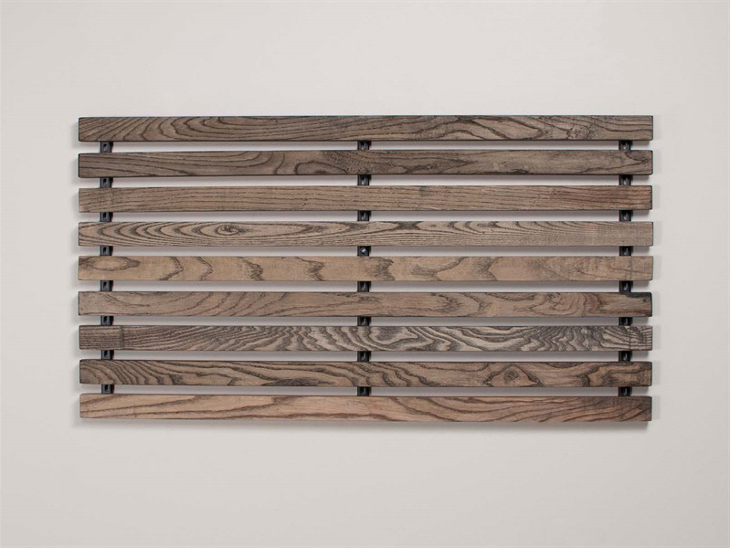 2Easy sengegavl i røget egetræ og metal – H77 x B140 cm