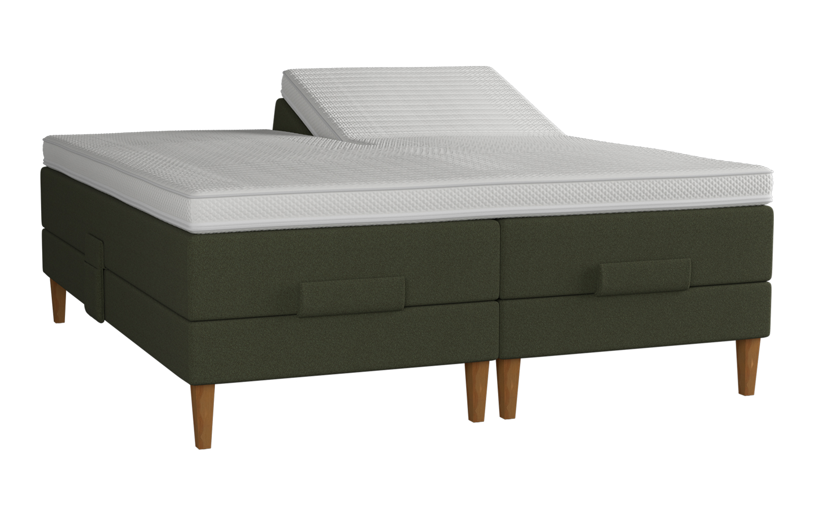 Amour elevationsseng 160x200 inkl. topmadras - Mørkegrøn Amour elevationsseng 160x200 inkl. topmadras - Mørkegrøn