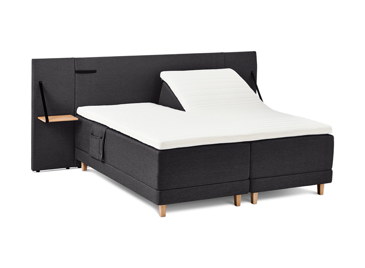 ZensiZone Classic boxelevationsseng 180x200 inkl. topmadras - Antracit
