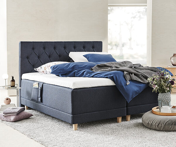 ZensiZone Luksus boxelevationsseng 180x200 inkl. topmadras - Antracit