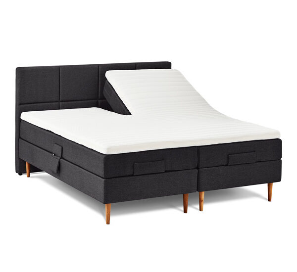 ZensiZone Luksus elevationsseng 160x200 inkl. topmadras - Antracit